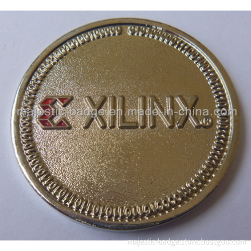 Gold Plating & Soft Enamel Customized Xilinx Coin